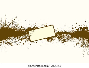 Grunge inspired brown and cream design with room for your own text