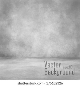 Grunge interior. Vector background.