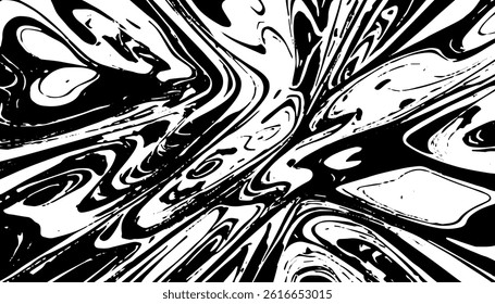Grunge interlaced texture, threads, lines, wire, veins, monochrome. Grunge old detailed black texture. Vector background	