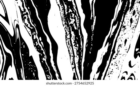 Grunge interlaced texture, threads, lines, wire, veins, monochrome. Grunge old detailed black texture. Vector background	