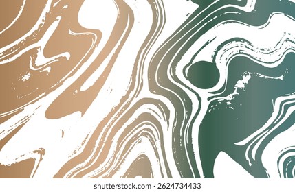 Grunge intertwined texture, threads, lines, wire, veins. Grunge old detailed texture. Vector background. Brown green metal on white