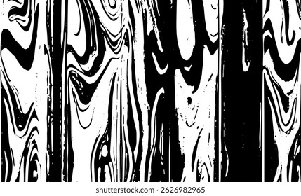 Grunge intertwined texture, threads, lines, wire, veins, monochrome. Grunge old detailed black white texture. Vector background
