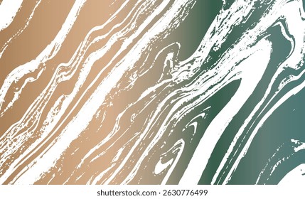 Grunge intertwined texture, threads, lines, wire, veins. Grunge old detailed texture. Vector background. Brown green metal on white