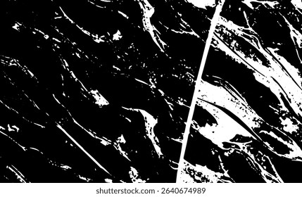 Grunge intertwined texture, threads, lines, wire, veins, monochrome. Grunge old detailed black white texture. Vector background
