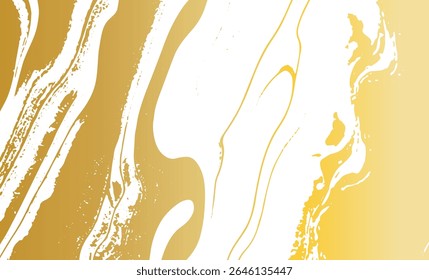 Grunge intertwined texture, threads, lines, wire, veins. Grunge old detailed texture. Vector background. Gold on white
