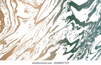 Grunge intertwined texture, threads, lines, wire, veins. Grunge old detailed texture. Vector background. Brown green metal on white