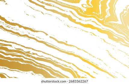 Grunge textura entrelazada, hilos, líneas, alambre, venas. Grunge vieja textura detallada. Vector de fondo. Oro sobre blanco
