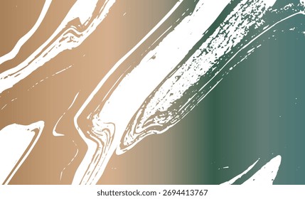 Grunge intertwined texture, threads, lines, wire, veins. Grunge old detailed texture. Vector background. Brown green metal on white