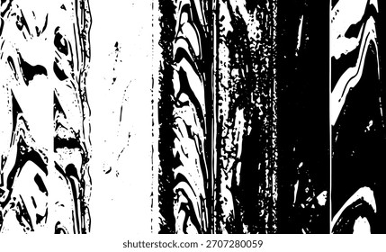 Verschlungene Textur, Fäden, Linien, Draht, Venen, monochrom. Grunge alte detaillierte schwarz-weiße Textur. Vektorhintergrund

