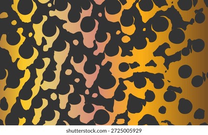 Grunge intertwined texture, threads, lines, wire, veins. Grunge old detailed texture. Vector background. Gold on black