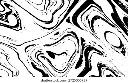Grunge intertwined texture, threads, lines, wire, veins, monochrome. Grunge old detailed black white texture. Vector background
