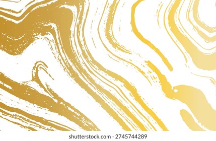 Grunge intertwined texture, threads, lines, wire, veins. Grunge old detailed texture. Vector background. Gold on white

