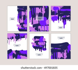 Grunge invitation set, hand drawn artistic  illustration. Template for sail, wedding (save date), Christmas, envelope, valentine, trendy card design for party.
