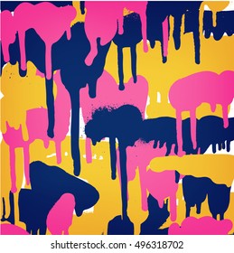 Grunge invitation. Vector Ink texture. Hand drawn illustration technique.
Watercolor stains, abstract background, acrylic artistic effect.
Cover design for party invitation, trendy graphic