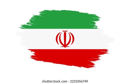Grunge Iran Flag. Iran Flag with Grunge Texture. Vector illustration