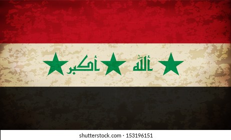 Grunge Iraq Flag