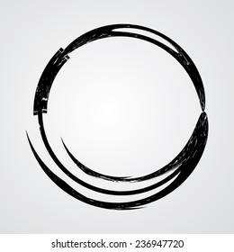 Grunge Isolated Spiral. Decorative Element. Vector Illustration.