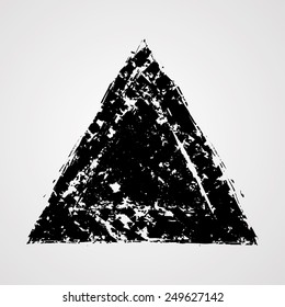 Grunge Isolated Triangle Shape. Distressed Texture. 