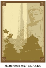Grunge Japan background