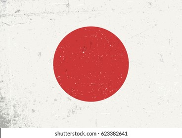 Grunge Japan flag. Abstract Japan patriotic background. Vector grunge illustration, A4 format