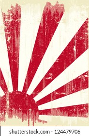 Grunge Japan flag.  An old japan grunge flag for you