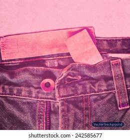  grunge jeans, abstract vector background