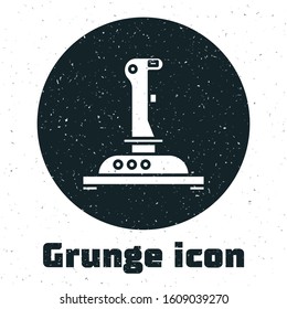 Grunge Joystick for arcade machine icon isolated on white background. Joystick gamepad.  Vector Illustration
