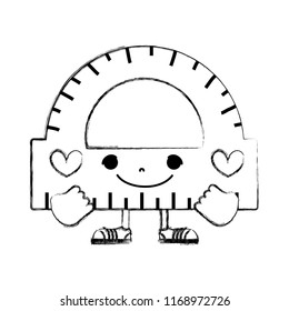 grunge kawaii happy conveyor with arms and legs