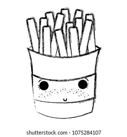 grunge kawaii shy fries french fastfood