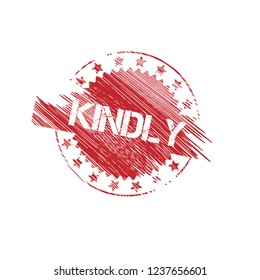 Grunge kindly emblem, label, badge, logo, seal. grunge stamp