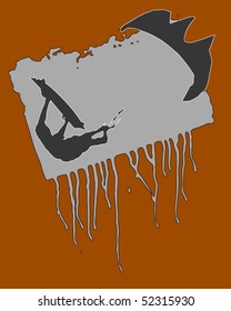 Grunge kite zone. vector illustration.