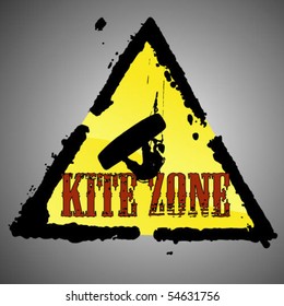 Grunge kite zone. vector illustration.