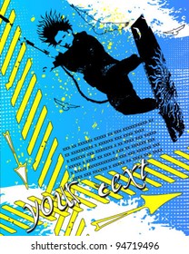 Grunge kite zone. vector illustration.