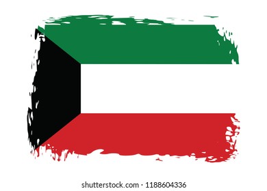 Grunge Kuwait flag.flag of Kuwait,banner vector illustration. Vector illustration eps10.