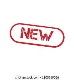 Grunge label with text new. designed for shop