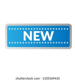Grunge label with text new. designed for shop