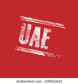 grunge label with UAE text inside. tag,sign,sticker.United Arab Emirates
