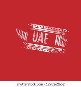 grunge label with UAE text inside. tag,sign,sticker.United Arab Emirates