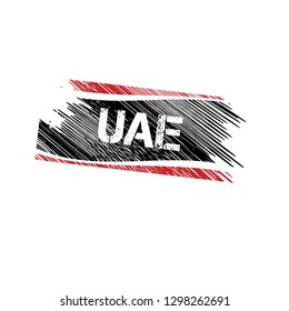 grunge label with UAE text inside. tag,sign,sticker.United Arab Emirates