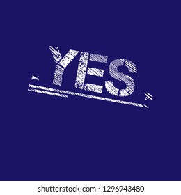 grunge label with yes text inside. tag,sign,sticker.