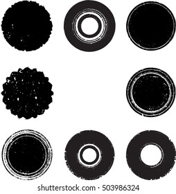 Grunge Labels. Retro Frames for Emblems . Vector Vintage Stamps.