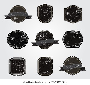 Grunge labels set.Vintage badges.Grunge elements for your design.