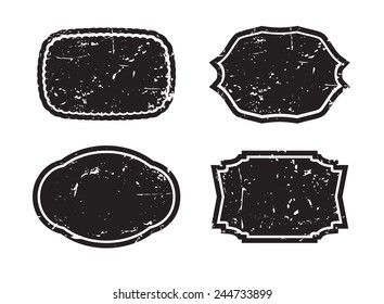 Grunge labels. Vintage badges. Grunge elements for your design. Vector Illustration. 