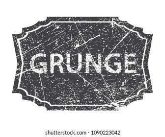 Grunge Label.Vector Textured Banner.