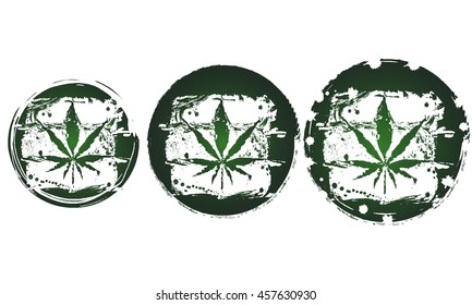 Grunge leaf cannabis