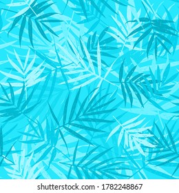 Grunge leaves pattern. Tropical foliage background. Tropic flora. Exotic leaf. Leaves fabric design. Chamaedorea palm leaf.