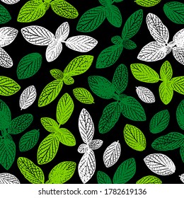 Grunge leaves pattern. Tropical foliage background. Tropic flora. Exotic leaf. Leaves fabric design. Houseplants. Fittonia plant.