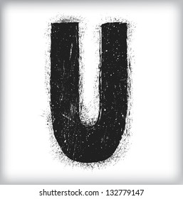 grunge letter