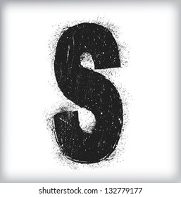 grunge letter