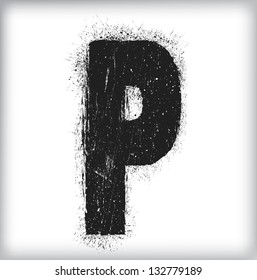 grunge letter